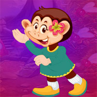 Free online flash games - G4K Monkey Girl Escape From The Abandoned Castle game - WowEscape 