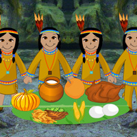 Free online flash games - Thanksgiving Party in Tribal Village game - WowEscape 