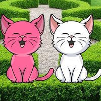 Free online html5 games - Cat Couple Garden Escape HTML5 game - WowEscape