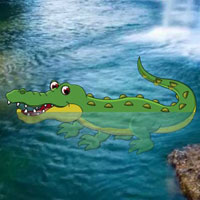 Crocodile Waterfalls Forest Escape HTML5
