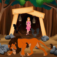 Girl Rescue From Lion 03 HTML5