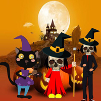 Free online html5 games - Halloween Friends Party 02 HTML5 game - WowEscape