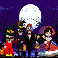 Free online html5 games - Halloween Friends Party 04 HTML5 game - WowEscape