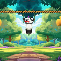 Help The Rope Hanging Panda