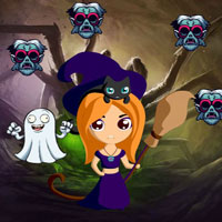 Free online html5 escape games - Sorceress Escaped Spider Realm