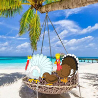 Free online html5 games - Turkey Family Escape From Beach game - WowEscape
