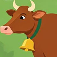 Free online html5 games - Energetic Brown Cow Escape game 