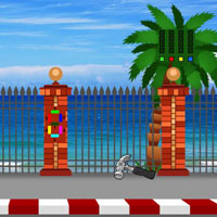 Free online html5 games - G2J Beach Road Bike Escape game - WowEscape 