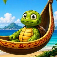 Free online html5 escape games - Turtle Rescue from Palm Tree
