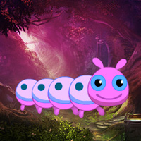 Free online html5 games - Fantasy Caterpillar Forest Escape game 