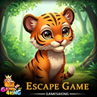Free online html5 escape games - Striped Baby Beast Rescue Game