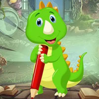 Free online html5 escape games - Learning Green Dinosaur Escape