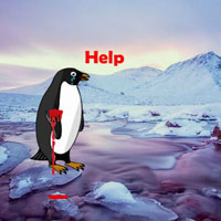 Free online html5 games - Heal The Wounded Penguin game - WowEscape 