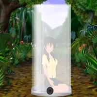 Free online html5 games - Glass Tube Trapped Girl Escape game - WowEscape 