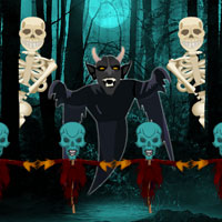 Free online html5 games - Halloween Haunted Forest Escape game - WowEscape 