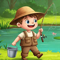 Free online html5 escape games -  Lake Fisher Boy Rescue