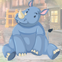 Free online html5 games - Games4King Lazy Rhinoceros Escape game 