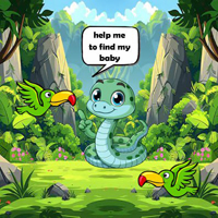 Free online html5 games - Wow Snake Searching The Baby game 