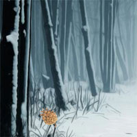 Free online html5 games - Full Moon Winter Forest Escape game - WowEscape 