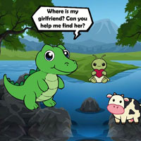Free online html5 escape games - Crocodile Finds His Girlfriend