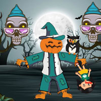 Free online html5 games - Wow Save Kid From Scary Pumpkin game 