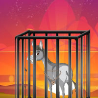 Free online html5 games - G2M Rescue the Caged Donkey game 