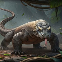 Free online html5 escape games - Komodo Dragon Escape Game