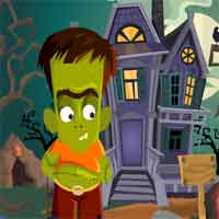Free online html5 games - Cute Green Zombie Rescue Games4King game 