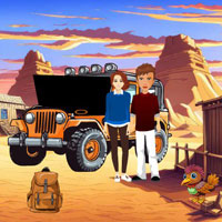 Free online html5 games - Wow Desert Trapped Couple Escape game 