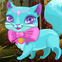 Free online html5 games - G4K Fantasy Blue Cat Escape game - WowEscape 