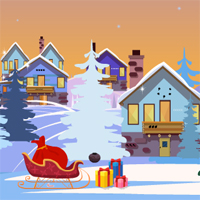 Free online html5 games - Winterland Christmas Cottage Escape game 
