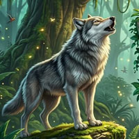 Free online html5 escape games - Wild Wolf Escape Game
