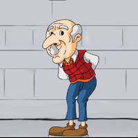Free online html5 games - G2J Grandpa Walking Stick Escape game 