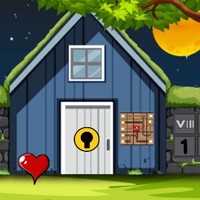 Free online html5 games - G2J Forest Blue Wood Cabin Escape game 