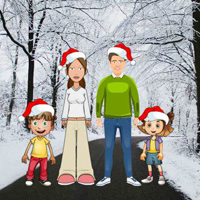 Free online html5 games - Christmas Castle Family Escape game 