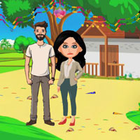 Free online html5 games - Wow Couple Escaped Village Party game - WowEscape 