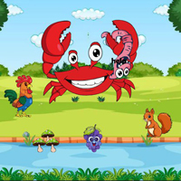 Free online html5 escape games - Wow Crab Caught Worm Escape