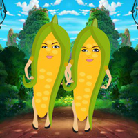 Free online html5 games - Twin Corn Girls Escape game - WowEscape 