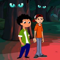 Free online html5 games - Friends Terrifying Wilderness Escape game 