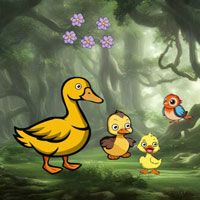 Free online html5 games - Wow Duck Family Reach Pond game - WowEscape 