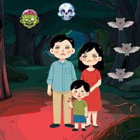 Free online html5 games - Wow Devil Forest Family Escape game 