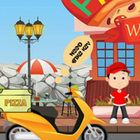 Free online html5 games - G2J Find the Delivery Boy Bike Key game 
