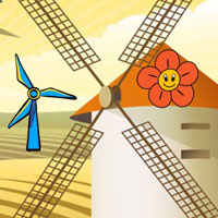 Free online html5 escape games - Save the Windmill Cow and Calf