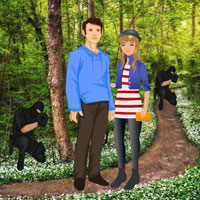 Free online html5 games - Battle Forest Couple Escape game 
