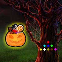 Free online html5 games - Halloween Candy Forest Escape game - WowEscape 
