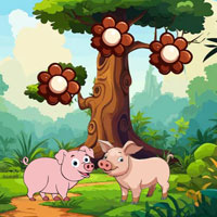 Free online html5 escape games - Save Trapped Siblings Piggy