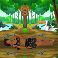 Free online html5 games - Wow Rescue Injured Tribe Girl game - WowEscape 