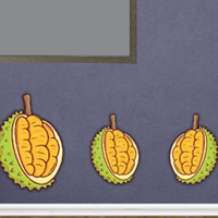 Free online html5 games - 8b Find Tropical Fruit Durian game - WowEscape 