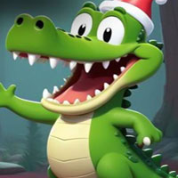 Free online html5 escape games - G4K Jolly Crocodile Christmas Rescue