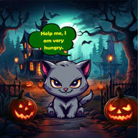 Free online html5 games - Wow Help Hungry Halloween Kitty game - WowEscape 